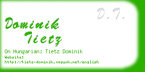 dominik tietz business card